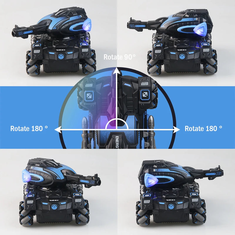 Gesture sensing remote control spray car 2.4G four-wheel stunt launch water polo tank car boy machine armour game toy car