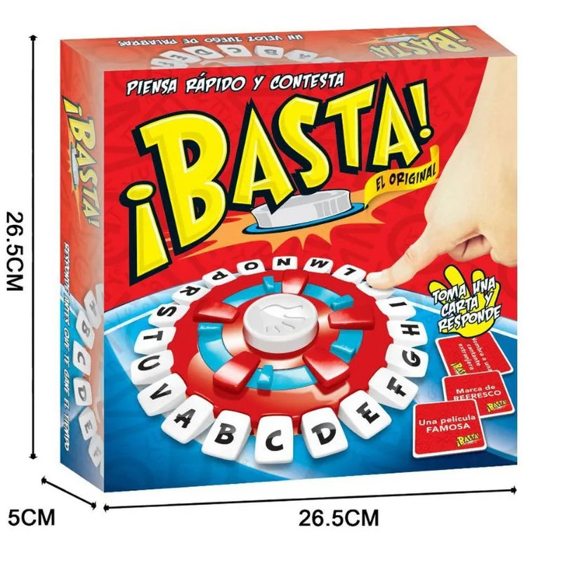 Basta Spanish Word Game Version Think Word Board Game Fast-paced Family Gathering Letter Toys Lengua española Juegos De Mesas