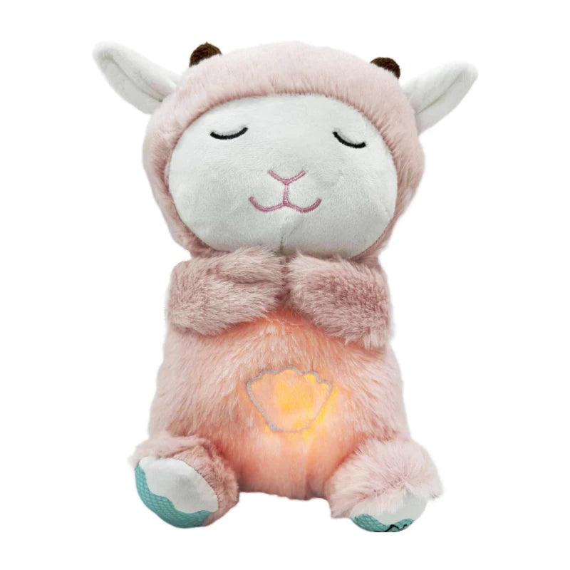 Breathing Glowing Cute Little Otter Doll Breathing koala Elephant Baby Lulls To Sleep Cute Sleeping Doll Music Early Education