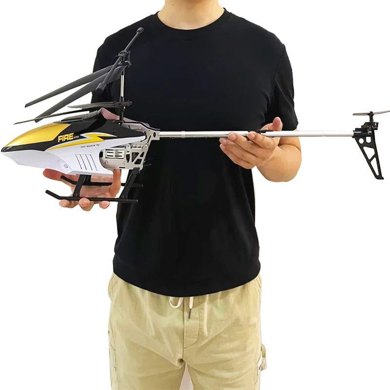 Rc Helicopter With Remote Control Extra Durable Big Plane Toy For Kids Drone Model Outdoor 3.5CH 80cm Aircraft Large Helicoptero