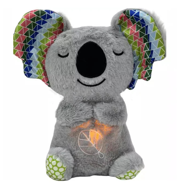 Breathing Glowing Cute Little Otter Doll Breathing koala Elephant Baby Lulls To Sleep Cute Sleeping Doll Music Early Education