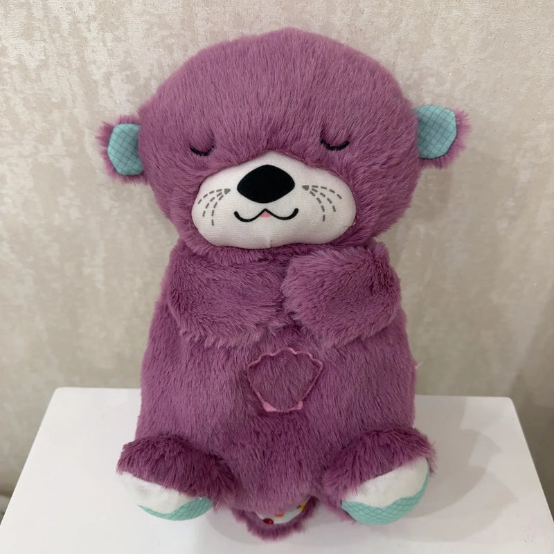 Breathing Glowing Cute Little Otter Doll Breathing koala Elephant Baby Lulls To Sleep Cute Sleeping Doll Music Early Education